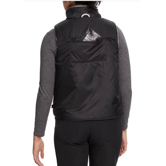BASS OUTDOOR Women's Reversible Zip-Front Vest BLACK/GRAY NWT SIZE XS - Picture 2 of 13